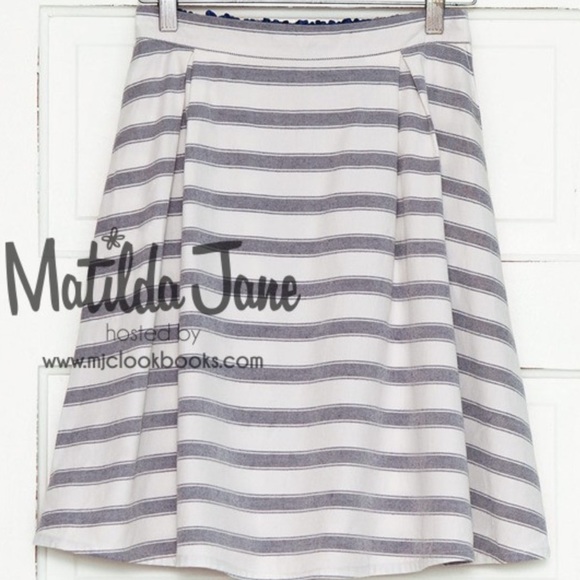 Matilda Jane Dresses & Skirts - Matilda Jane Simply Stripped Skater Skirt  NWT